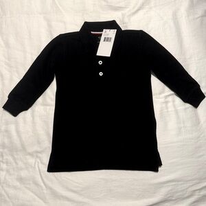 French toast Long Sleeve Polo Shirt - Black - 2T